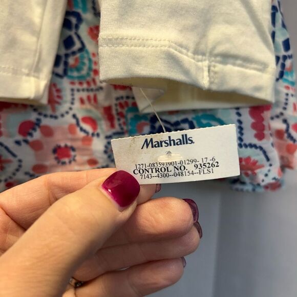 Artisan NY Floral Patterned Kids Dress and shorts set- Pink and Blue, size 2T - Picture 5 of 9